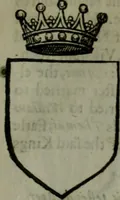 An illustration from A catalogve and succession of the kings, princes, dukes, marquesses, earles, and viscounts of this realme of England, since the Norman conquest, to this present yeere 1622. Together with their armes, wiues, and children; the times of their deaths and burials, with many of their memorable actions (1622)