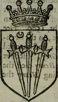 An illustration from A catalogve and succession of the kings, princes, dukes, marquesses, earles, and viscounts of this realme of England, since the Norman conquest, to this present yeere 1622. Together with their armes, wiues, and children; the times of their deaths and burials, with many of their memorable actions (1622)