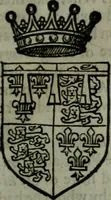 An illustration from A catalogve and succession of the kings, princes, dukes, marquesses, earles, and viscounts of this realme of England, since the Norman conquest, to this present yeere 1622. Together with their armes, wiues, and children; the times of their deaths and burials, with many of their memorable actions (1622)