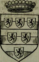 An illustration from A catalogve and succession of the kings, princes, dukes, marquesses, earles, and viscounts of this realme of England, since the Norman conquest, to this present yeere 1622. Together with their armes, wiues, and children; the times of their deaths and burials, with many of their memorable actions (1622)