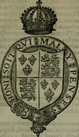 An illustration from A catalogve and succession of the kings, princes, dukes, marquesses, earles, and viscounts of this realme of England, since the Norman conquest, to this present yeere 1622. Together with their armes, wiues, and children; the times of their deaths and burials, with many of their memorable actions (1622)