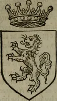 An illustration from A catalogve and succession of the kings, princes, dukes, marquesses, earles, and viscounts of this realme of England, since the Norman conquest, to this present yeere 1622. Together with their armes, wiues, and children; the times of their deaths and burials, with many of their memorable actions (1622)