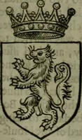 An illustration from A catalogve and succession of the kings, princes, dukes, marquesses, earles, and viscounts of this realme of England, since the Norman conquest, to this present yeere 1622. Together with their armes, wiues, and children; the times of their deaths and burials, with many of their memorable actions (1622)