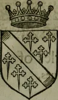 An illustration from A catalogve and succession of the kings, princes, dukes, marquesses, earles, and viscounts of this realme of England, since the Norman conquest, to this present yeere 1622. Together with their armes, wiues, and children; the times of their deaths and burials, with many of their memorable actions (1622)