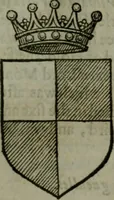 An illustration from A catalogve and succession of the kings, princes, dukes, marquesses, earles, and viscounts of this realme of England, since the Norman conquest, to this present yeere 1622. Together with their armes, wiues, and children; the times of their deaths and burials, with many of their memorable actions (1622)
