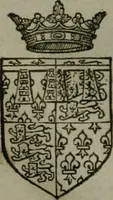 An illustration from A catalogve and succession of the kings, princes, dukes, marquesses, earles, and viscounts of this realme of England, since the Norman conquest, to this present yeere 1622. Together with their armes, wiues, and children; the times of their deaths and burials, with many of their memorable actions (1622)