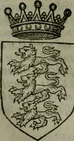 An illustration from A catalogve and succession of the kings, princes, dukes, marquesses, earles, and viscounts of this realme of England, since the Norman conquest, to this present yeere 1622. Together with their armes, wiues, and children; the times of their deaths and burials, with many of their memorable actions (1622)