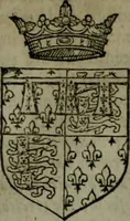 An illustration from A catalogve and succession of the kings, princes, dukes, marquesses, earles, and viscounts of this realme of England, since the Norman conquest, to this present yeere 1622. Together with their armes, wiues, and children; the times of their deaths and burials, with many of their memorable actions (1622)