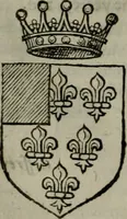 An illustration from A catalogve and succession of the kings, princes, dukes, marquesses, earles, and viscounts of this realme of England, since the Norman conquest, to this present yeere 1622. Together with their armes, wiues, and children; the times of their deaths and burials, with many of their memorable actions (1622)