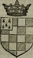 An illustration from A catalogve and succession of the kings, princes, dukes, marquesses, earles, and viscounts of this realme of England, since the Norman conquest, to this present yeere 1622. Together with their armes, wiues, and children; the times of their deaths and burials, with many of their memorable actions (1622)