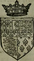An illustration from A catalogve and succession of the kings, princes, dukes, marquesses, earles, and viscounts of this realme of England, since the Norman conquest, to this present yeere 1622. Together with their armes, wiues, and children; the times of their deaths and burials, with many of their memorable actions (1622)