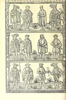 An illustration from Catalogvs gloriae mundi : laudes, honores, excellentias, ac pre̜eminentias omniũ fere statuũ, plurimarumq[ue] rerũ illius continẽs (1546)
