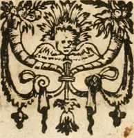 An illustration from Catena aurea virtutum episcopalium : anathema diuinae gloriae ad aras caelestium gratiarum affixum : nec non reverendissimo atque illustrissimo S. Rom. Imperii principi ac domino, D. Francisco Guilielmo episcopo Osnabrugensi et Verdensi, praeposito Ratisbonensi etc., comiti de Wartenberg, domino in Waldt, &c. : cum anno reparatae salutis humanae M.DC.XXXI. novi episcopatus Mindensis, novam mitram, clavemq[ue] sibi a sanctiss. d. n. Urbano papa VIII. oblatam ab invictissimo imperatore Ferdinando II. confirmatam, acceptaret, oblatum ac consecratum ab eiusdem Suae Celsitudinis Collegio Societatis Jesu Osnabrugi fundato (1631)