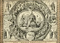 Picture 14 of 18 from Catena aurea virtutum episcopalium : anathema diuinae gloriae ad aras caelestium gratiarum affixum : nec non reverendissimo atque illustrissimo S. Rom. Imperii principi ac domino, D. Francisco Guilielmo episcopo Osnabrugensi et Verdensi, praeposito Ratisbonensi etc., comiti de Wartenberg, domino in Waldt, &c. : cum anno reparatae salutis humanae M.DC.XXXI. novi episcopatus Mindensis, novam mitram, clavemq[ue] sibi a sanctiss. d. n. Urbano papa VIII. oblatam ab invictissimo imperatore Ferdinando II. confirmatam, acceptaret, oblatum ac consecratum ab eiusdem Suae Celsitudinis Collegio Societatis Jesu Osnabrugi fundato (1631), leaf 62