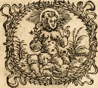 An illustration from Catena aurea virtutum episcopalium : anathema diuinae gloriae ad aras caelestium gratiarum affixum : nec non reverendissimo atque illustrissimo S. Rom. Imperii principi ac domino, D. Francisco Guilielmo episcopo Osnabrugensi et Verdensi, praeposito Ratisbonensi etc., comiti de Wartenberg, domino in Waldt, &c. : cum anno reparatae salutis humanae M.DC.XXXI. novi episcopatus Mindensis, novam mitram, clavemq[ue] sibi a sanctiss. d. n. Urbano papa VIII. oblatam ab invictissimo imperatore Ferdinando II. confirmatam, acceptaret, oblatum ac consecratum ab eiusdem Suae Celsitudinis Collegio Societatis Jesu Osnabrugi fundato (1631)
