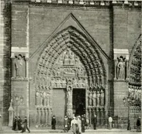 An illustration from Cathedrals and cloisters of the Isle de France : including Bourges, Troyes, Reims and Rouen (1910)