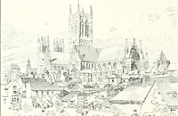 An illustration from The Cathedrals of England and Wales : their history, architecture, and associations ; with a series of Rembrandt plates and many illustrations in the text (1906)
