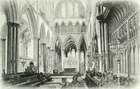 An illustration from The Cathedrals of England and Wales : their history, architecture, and associations ; with a series of Rembrandt plates and many illustrations in the text (1906)