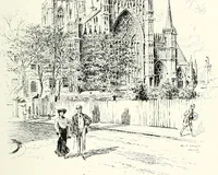 An illustration from The Cathedrals of England and Wales : their history, architecture, and associations ; with a series of Rembrandt plates and many illustrations in the text (1906)