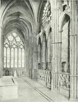 An illustration from The Cathedrals of England and Wales : their history, architecture, and associations ; with a series of Rembrandt plates and many illustrations in the text (1906)