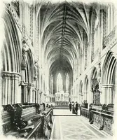 An illustration from The Cathedrals of England and Wales : their history, architecture, and associations ; with a series of Rembrandt plates and many illustrations in the text (1906)