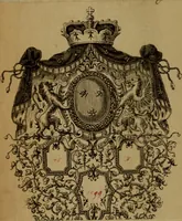 An illustration from Catalogue d'une tres-riche et tres-nombreuse collection d'estampes et desseins, tant relie's qu'autres : contenant tout ce qu'il y a de plus rare des maîtres & des ecoles italienne, lombarde, allemande, flamande, françoise, angloise & hollandoise, recueillie depuis nombre d'années avec beaucoup d'exactitude ; dont la vente se fera à Bruxelles lundi 15 avril 1765 & jours suivans .. (1765)