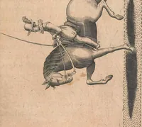 An illustration from La cavalerie françoise et italienne, ou, L'art de bien dresser les chevaux, selon les preceptes des bonnes écoles des deux nations : tant pour le plaisir de la carriere, et des carozels que pour le service de la guerre (1620)