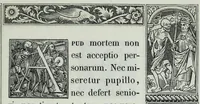 An illustration from The celebrated Hans Holbein's Alphabet of death : illustrated with old borders engraved on wood with Latin sentences and English quatrains (1856)