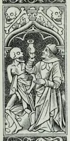 An illustration from The celebrated Hans Holbein's Alphabet of death : illustrated with old borders engraved on wood with Latin sentences and English quatrains (1856)