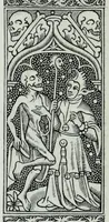 An illustration from The celebrated Hans Holbein's Alphabet of death : illustrated with old borders engraved on wood with Latin sentences and English quatrains (1856)