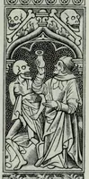 An illustration from The celebrated Hans Holbein's Alphabet of death : illustrated with old borders engraved on wood with Latin sentences and English quatrains (1856)
