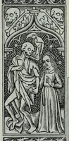 An illustration from The celebrated Hans Holbein's Alphabet of death : illustrated with old borders engraved on wood with Latin sentences and English quatrains (1856)