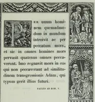 An illustration from The celebrated Hans Holbein's Alphabet of death : illustrated with old borders engraved on wood with Latin sentences and English quatrains (1856)