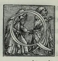 An illustration from The celebrated Hans Holbein's Alphabet of death : illustrated with old borders engraved on wood with Latin sentences and English quatrains (1856)