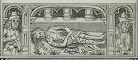 An illustration from The celebrated Hans Holbein's Alphabet of death : illustrated with old borders engraved on wood with Latin sentences and English quatrains (1856)