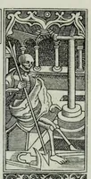 Picture 30 of 38 from The celebrated Hans Holbein's Alphabet of death : illustrated with old borders engraved on wood with Latin sentences and English quatrains (1856), leaf 37