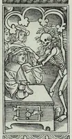 An illustration from The celebrated Hans Holbein's Alphabet of death : illustrated with old borders engraved on wood with Latin sentences and English quatrains (1856)