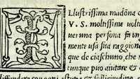 An illustration from Celestina : tragicomedia de Calisto et Melibea : novamente tradotta de lingua castigliana in italiano idioma : agiontoui di nuouo tutto quello che fin al giorno presente li mancaua : dapoi ogni altra impressione nouissimamente corretta, distinta, ordinata, & in piu com̃oda forma redotta, adornata, lequal cose nelle altre ĩpressione non si troua (1531)