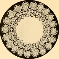 An illustration from Center pieces and lungh sets in crochet work .. (1915)