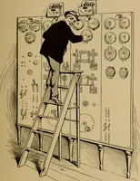An illustration from Central station experiences, a series of narratives on the trials and tribulations of a steam engineer while learning to run an electric station; (1901)
