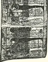 An illustration from Cercueils anthropoïdes des prêtres de Montou (1913)