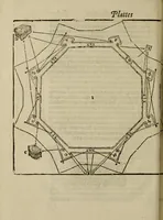 An illustration from Certaine vvayes for the ordering of souldiours in battelray, and setting of battayles, after diuers fashions with their maner of marching : and also fugures [sic] of certayne newe plattes for fortification of townes : and moreouer, howe to make saltpeter, gunpouder and diuers sortes of fireworkes or wilde fyre, with other thinges appertayning to the warres (1573)
