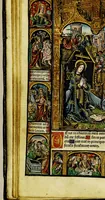 Picture 4 of 12 from Ces presentes heures a lusaige de Rom[m]e fure[n]t acheuez lan mil. CCCC.iiii.xx. [et] xviii. le xxii. iour de aoust pour Symo[n] Vostre libraire demoura[n]t a Paris a la rue neuue Nostre Dame a lenseigne Sainct Jehan leuangeliste, leaf 46