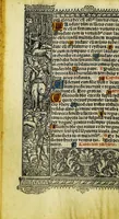 An illustration from Ces presentes heures a lusaige de Ro[m]me tout au long sans rie[n]s requerir : auec les figures de lapocalipse [&] plusieurs autres belles hystoires faictes a la mode dytalic (1505)