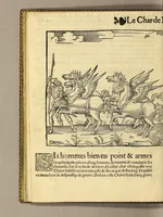 An illustration from Cest la deduction du sumptueux ordre, plaisantz spectacles et magnifiques theatres dresses, et exhibes par les citoiens de Rouen ville metropolitaine du pays de Normandie, : a la sacree maiesté du treschristian [sic] Roy de France, Henry Secō[n]d leur souuerain seigneur, et à tresillustre [sic] dame, ma dame Katharine de Medicis, la royne son espouze, lors de leur triumphant ioyeulx & nouuel aduenement en icelle ville, qui fut es iours de mercredy & ieudy premier & secō[n]d iours d'octobre, mil cinq cens cinquante, et pour plus expresse intelligence de ce tant excellent triumphe, les figures & pourtraictz des principaulx a[d]ornementz d'iceluy y sont apposez chascun en son lieu comme l'on pourra veoir par le discours de l'histoire. Auec priuilege du Roy (1551)