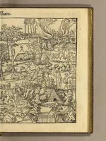 An illustration from Cest la deduction du sumptueux ordre, plaisantz spectacles et magnifiques theatres dresses, et exhibes par les citoiens de Rouen ville metropolitaine du pays de Normandie, : a la sacree maiesté du treschristian [sic] Roy de France, Henry Secō[n]d leur souuerain seigneur, et à tresillustre [sic] dame, ma dame Katharine de Medicis, la royne son espouze, lors de leur triumphant ioyeulx & nouuel aduenement en icelle ville, qui fut es iours de mercredy & ieudy premier & secō[n]d iours d'octobre, mil cinq cens cinquante, et pour plus expresse intelligence de ce tant excellent triumphe, les figures & pourtraictz des principaulx a[d]ornementz d'iceluy y sont apposez chascun en son lieu comme l'on pourra veoir par le discours de l'histoire. Auec priuilege du Roy (1551)