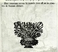 An illustration from C.F. Menestrerii S.J. Philosophia imaginum, id est, Sylloge symbolorum amplissima : qua plurima regum, principum, nobilium, foeminarum illustrium, eruditorum, aliorumque virorum in Europa praestantium, quae prostant, summa diligentia sunt congesta methodoque succincta exhibita : e lingua Gallica in Latinam translata, figurisque elegantioribus ac antea ornata (1695)