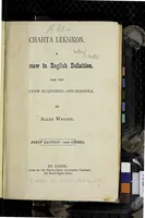 Picture 1 of 4 from Chahta leksikon. : A Choctaw in English definition. For the Choctaw academies and schools (1880), leaf 3