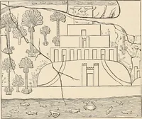 An illustration from The Chaldean account of Genesis : containing the description of the creation, the deluge, the tower of Babel, the destruction of Sodom, the times of the Patriarchs, and Nimrod, Babylonian fables, and legends of the gods : from the cuneiform inscriptions (1876)