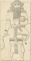 An illustration from The Chaldean account of Genesis : containing the description of the creation, the deluge, the tower of Babel, the destruction of Sodom, the times of the Patriarchs, and Nimrod, Babylonian fables, and legends of the gods : from the cuneiform inscriptions (1876)